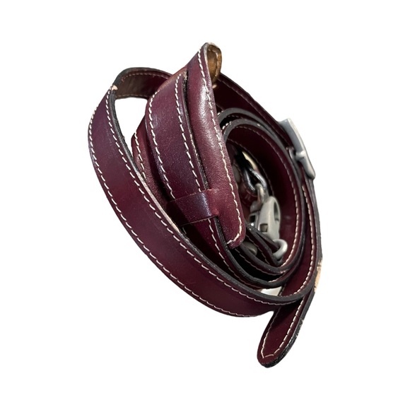 Gianfranco Novi Firenze Burgundy/Red Brown Leather Briefcase Made In Italy As Is - Picture 14 of 16